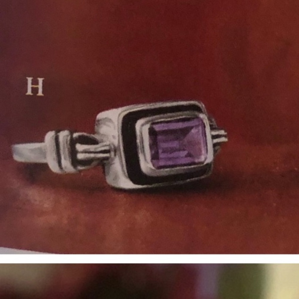 Silpada Amethyst Ring Features Rectangular Facete… - image 5
